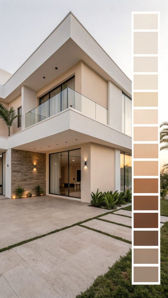 Modern House Design With Color Palette🏘️🎨